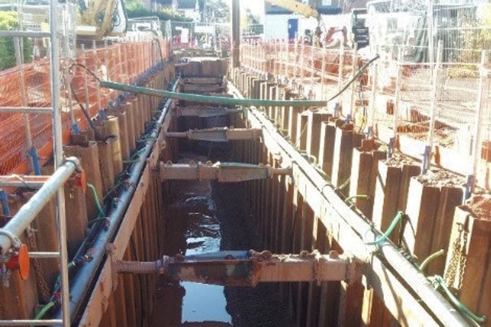 Temporary works and cofferdams