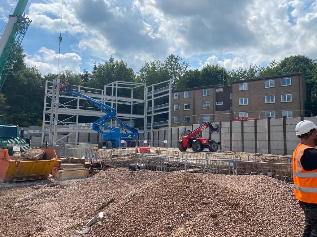 Burton Hospital: king pile wall system, photograph 1 of 9